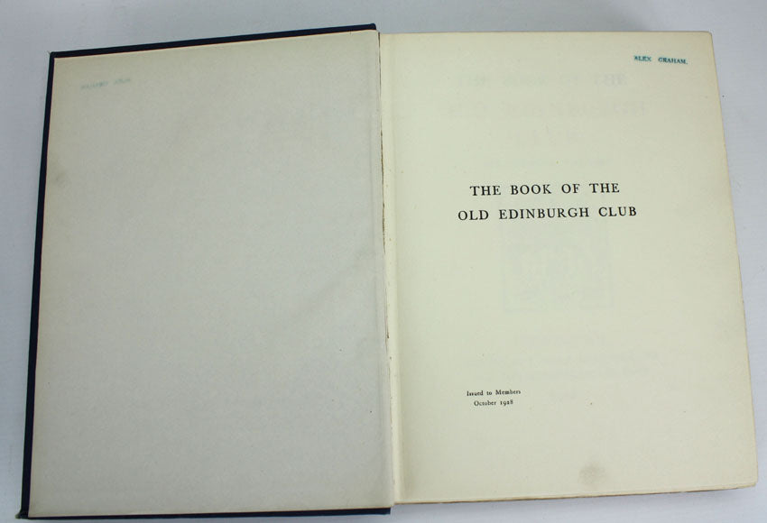 The Book of the Old Edinburgh Club, XVI, 1928