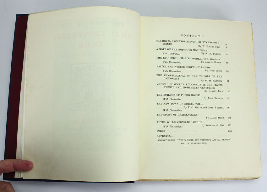 The Book of the Old Edinburgh Club, XXII, 1938