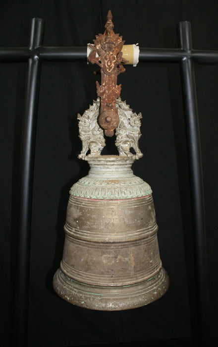 Original Burmese Bronze Temple Bell, large size, 19th Century