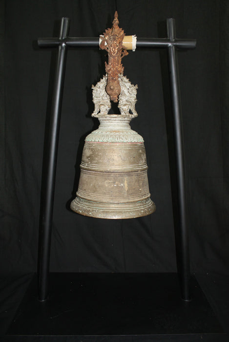 Original Burmese Bronze Temple Bell, large size, 19th Century