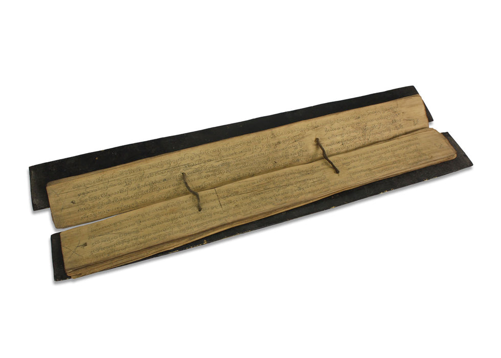 Ancient Lanna language Thai Buddhist Palm Leaf manuscript