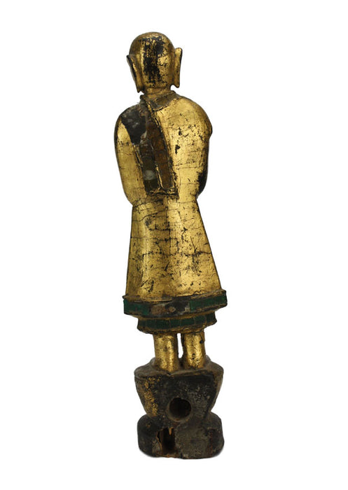 19th Century, Burmese Shan Buddhist Acolyte, 25cm high