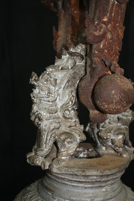 Original Burmese Bronze Temple Bell, large size, 19th Century