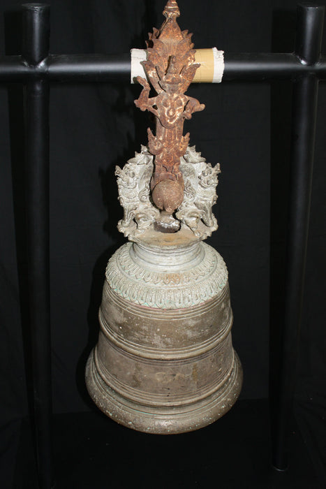 Original Burmese Bronze Temple Bell, large size, 19th Century