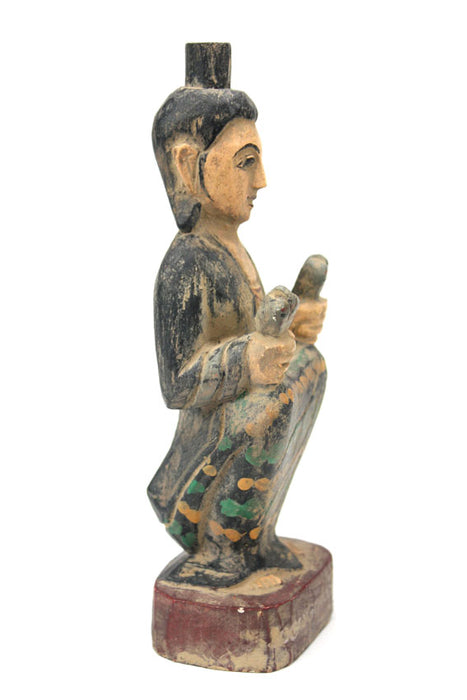 Burmese Nat, seated figurine - Amay Yay Yin also known as Yeyin Kadaw or Amay Gyi