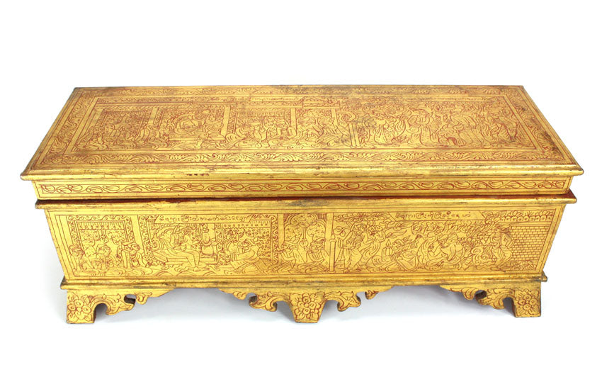 Burmese Buddhist manuscript chest