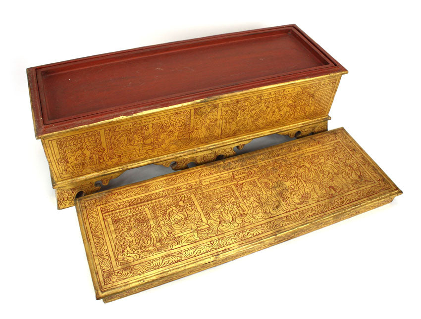 Burmese Buddhist manuscript chest, M02