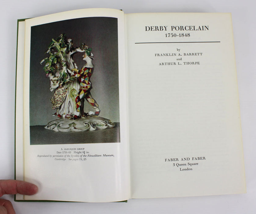 Derby Porcelain 1750-1848, Barrett and Thorpe, 1971, 1st edition