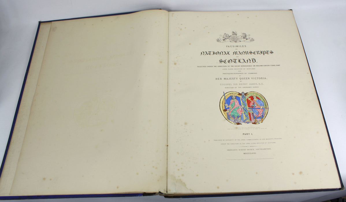 Facsimiles of National Manuscripts of Scotland, Sir Henry James 1867, 3 Vols Complete 1st