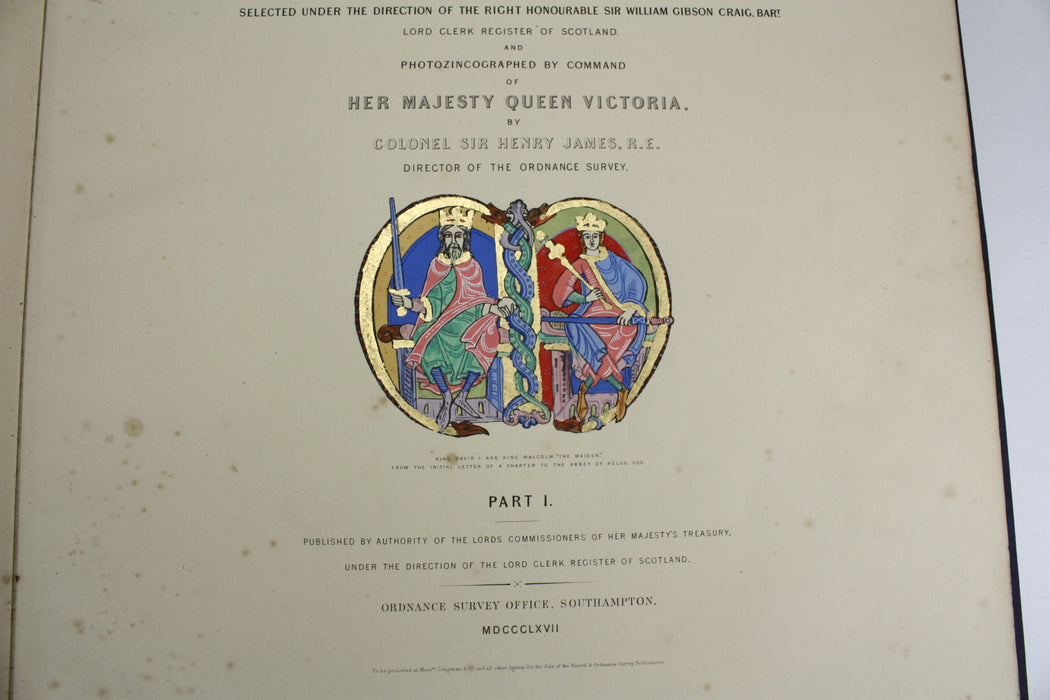 Facsimiles of National Manuscripts of Scotland, Sir Henry James 1867, 3 Vols Complete 1st