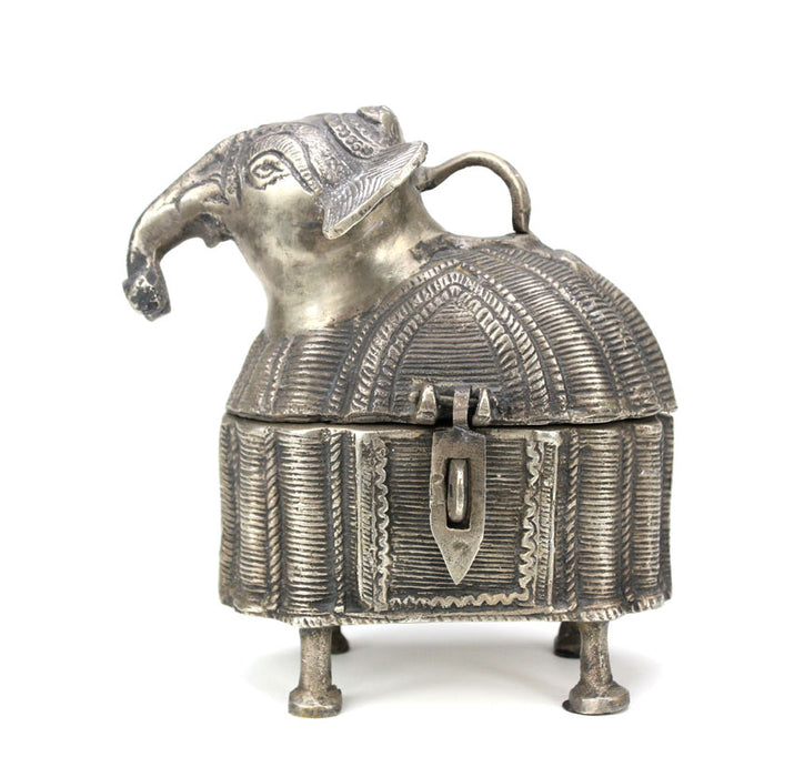 Indian Silver Metal Elephant hinged box