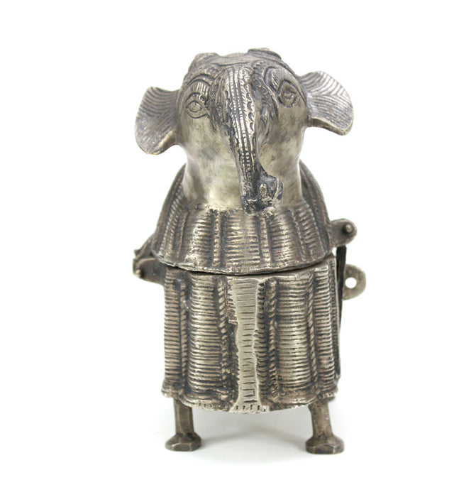 Indian Silver Metal Elephant hinged box