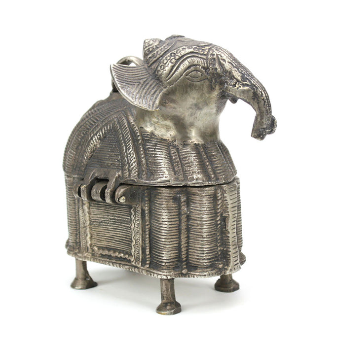 Indian Silver Metal Elephant hinged box