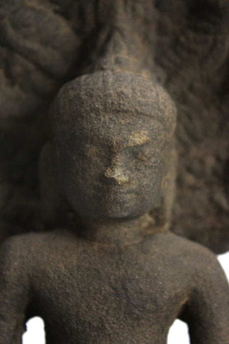 Antique Khmer Buddha with Naga, 13th century