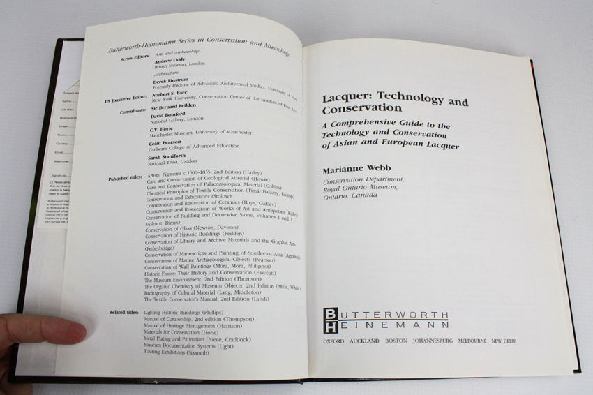 Lacquer: Technology and Conservation, 1st edition, Marianne Webb