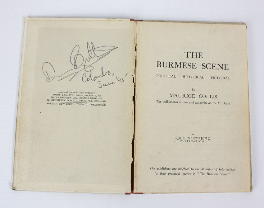 Maurice Collis, The Burmese Scene, 1st edition