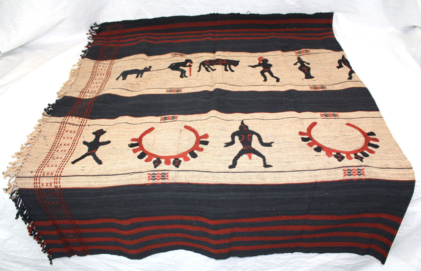 Authentic Nagaland blanket - throw - shawl, AD