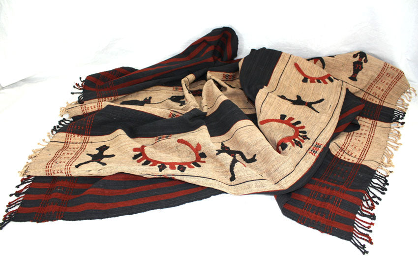 Authentic Nagaland blanket - throw - shawl, AD