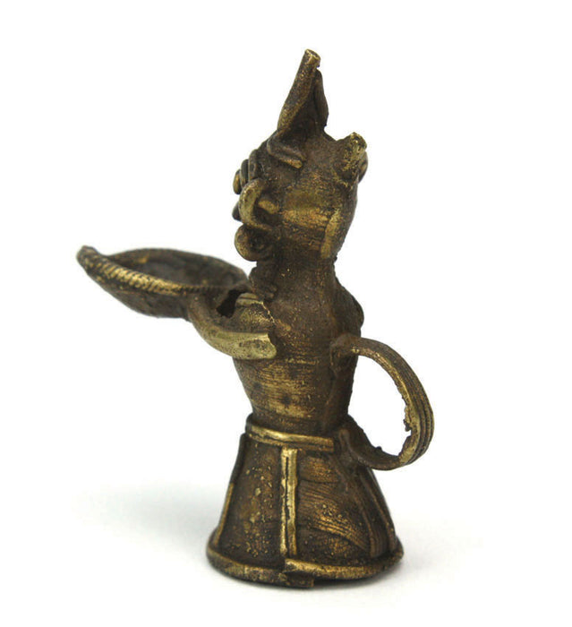 Brass folk art figure from Orissa, India