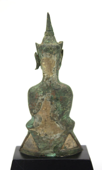 Thai antique Phra Ngang Ayuthaya bronze seated Buddha 16th 17th century