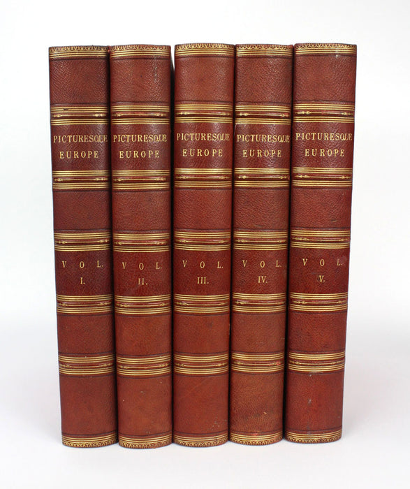 Picturesque Europe, Cassell, 5 Volume Set, Complete