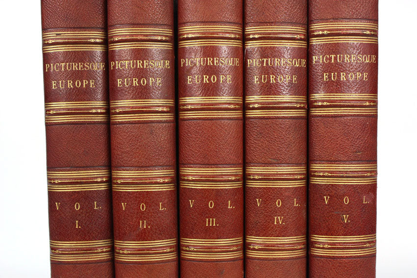 Picturesque Europe, Cassell, 5 Volume Set, Complete