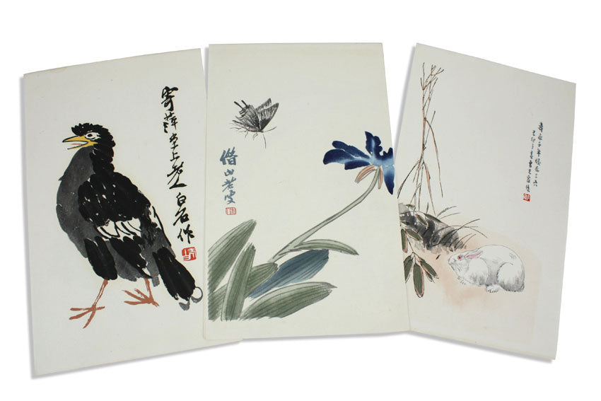 Collection of 71 woodblock prints by Qi Baishi A.O., Beijing, Rong Bao Zhai Xin Ji Shi Jian Pu, 1955