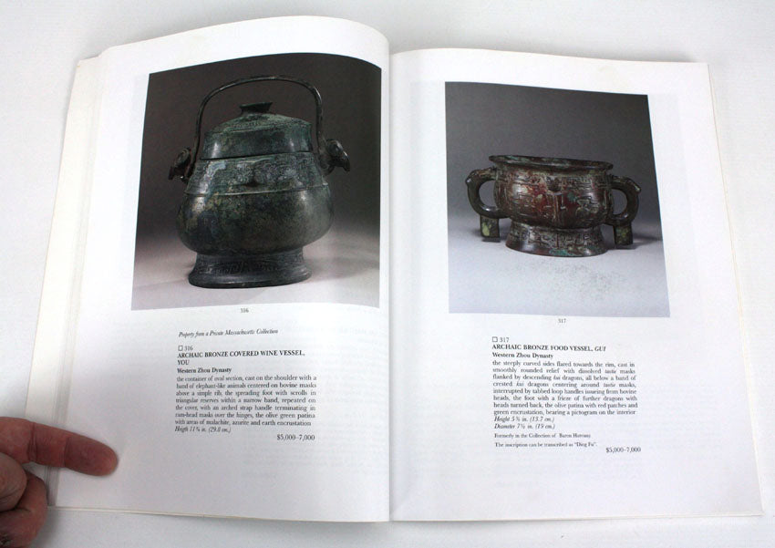 Chinese art auction catalogue: Sotheby's Fine Chinese Snuff Bottles; Fine Chinese Ceramics, Furniture and Works of Art; New York 1995