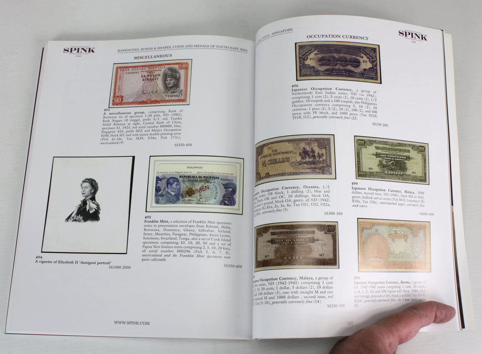 Spink The Banknotes, Bonds & Shares, Coins and Medals of South East Asia