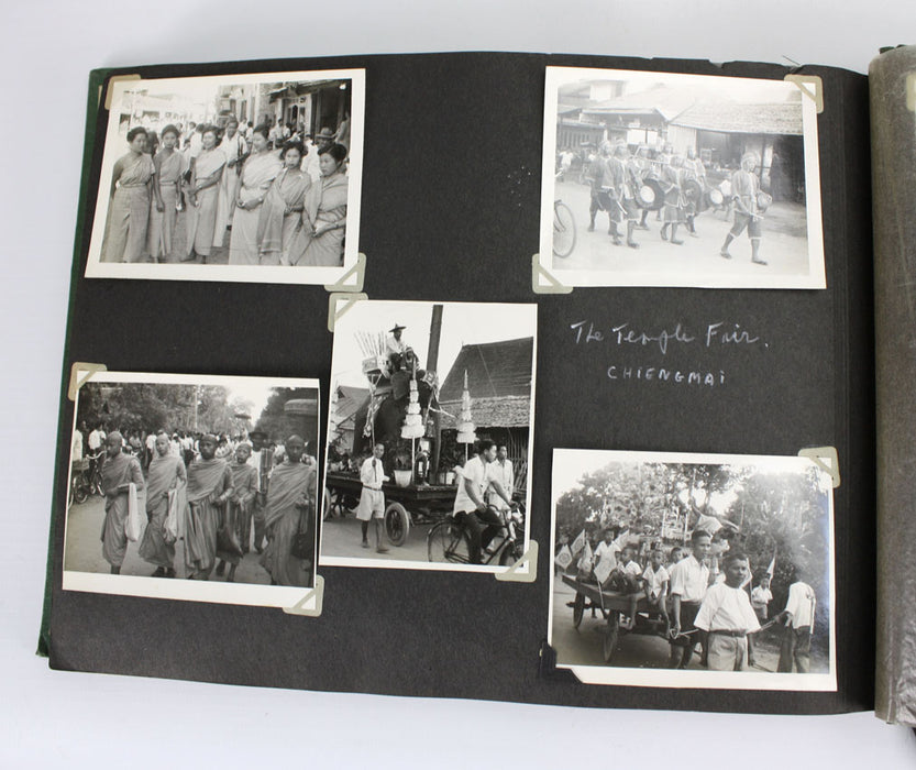 Vintage Thai Photo Album - 1950s - c. 220 photographs