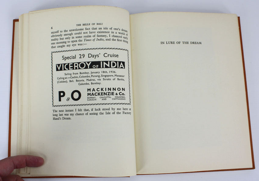 The Belle of Bali, A S Wadia, 1st edition 1936