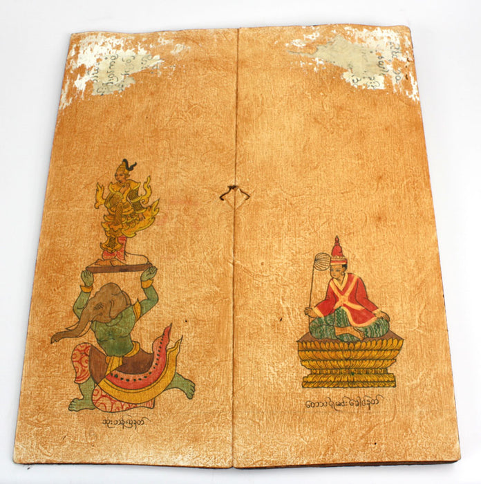 The Thirty Seven Nats, Unique Book of original Burmese Paintings