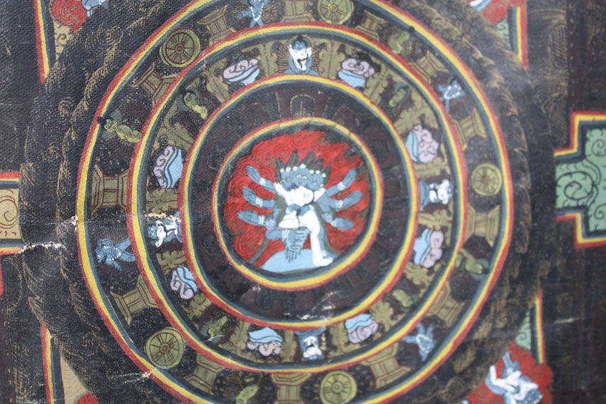 Tibetan Thangka, 95cm x 65cm.