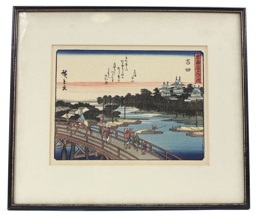 Utagawa Hiroshige Yoshida No. 35, Fifty Three Stations of the Tokaido