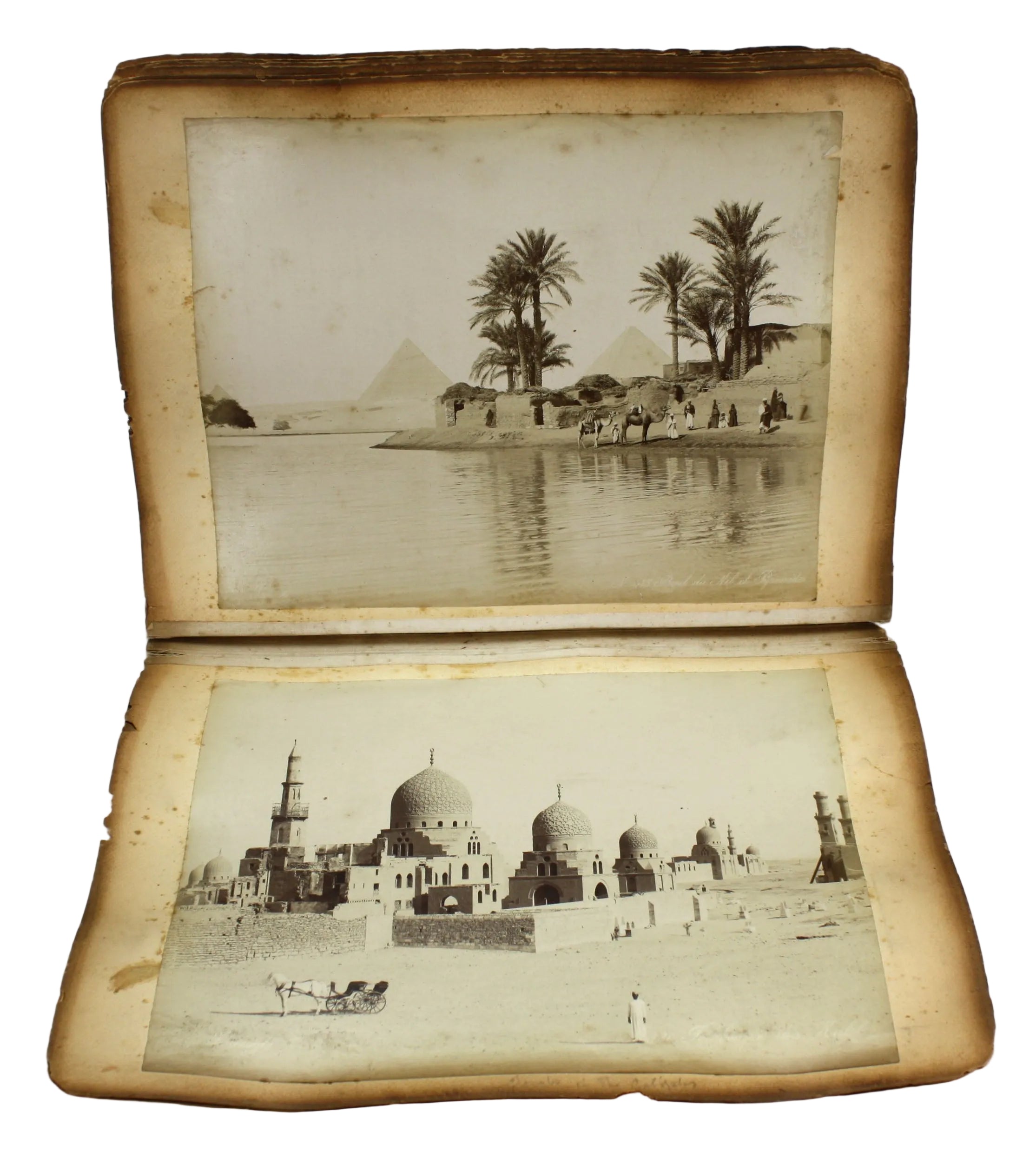 Photo Ancienne Zangaki - Temple D'Edfou, Égypte - Tirage Albuminé 21,5x28 Cm, Avant 1900