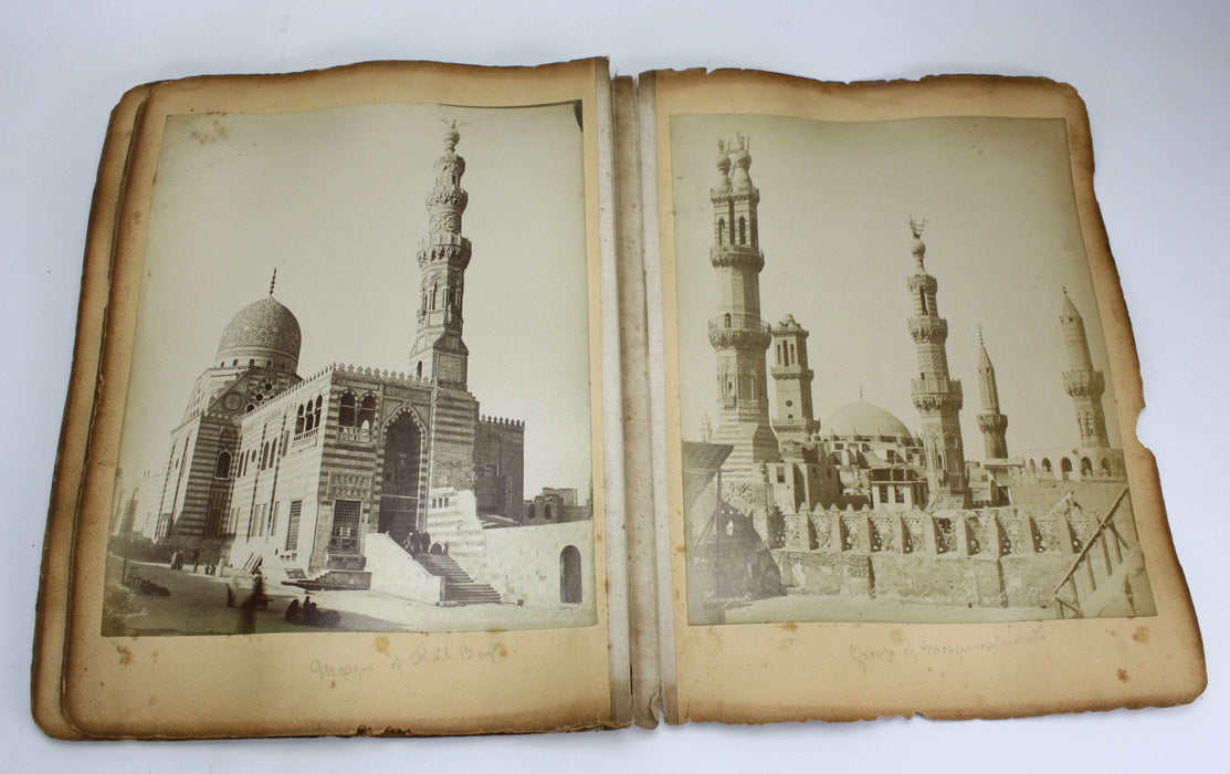 19th Century Egyptian Photograph Album, Albumen Prints, Zangaki